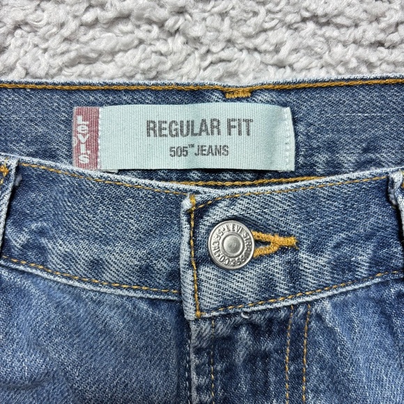 Levis Jeans Mens 36 x 30 505 Regular Baggy Relaxed Casual Work Utility Cotton - Picture 2 of 6